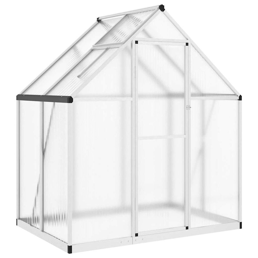 Serre avec cadre de base argent 169x114x195 cm aluminium