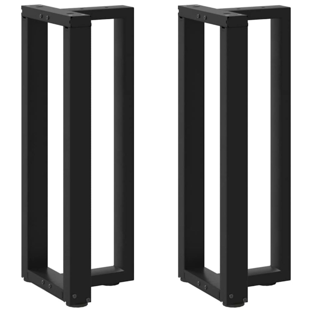 Pieds de table console en t, 2 pièces, noir, 25 x 28 x (72-73) cm, acier