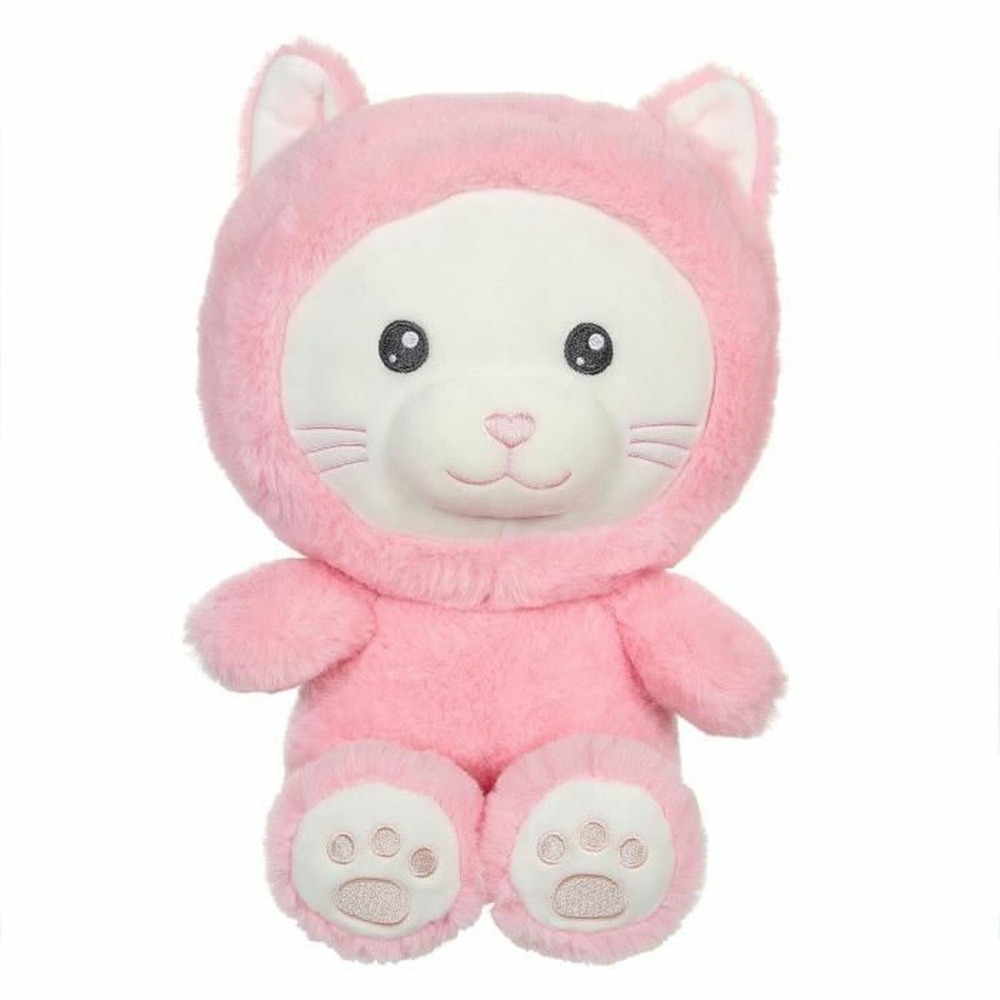 Peluche chat hoody pets - rose, 24 cm