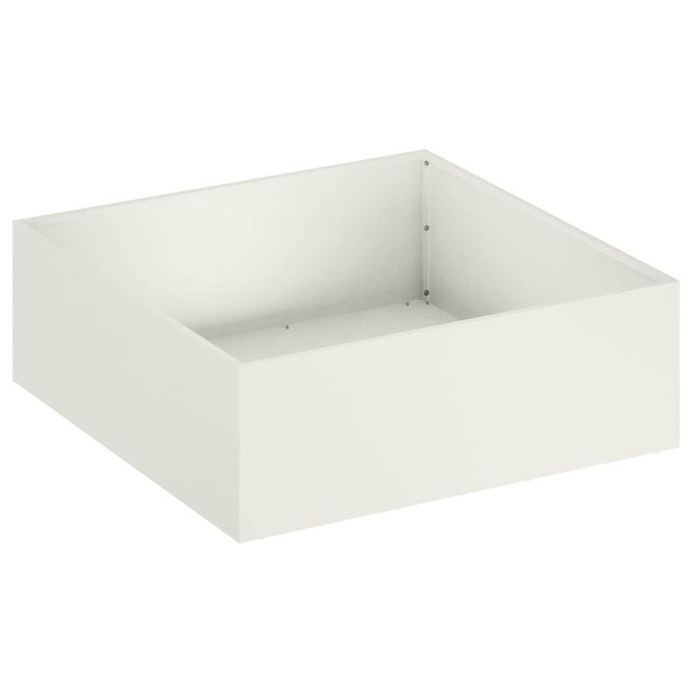 Cache-pot de jardin blanc 40 x 40 x 20 cm acier laminé à froid