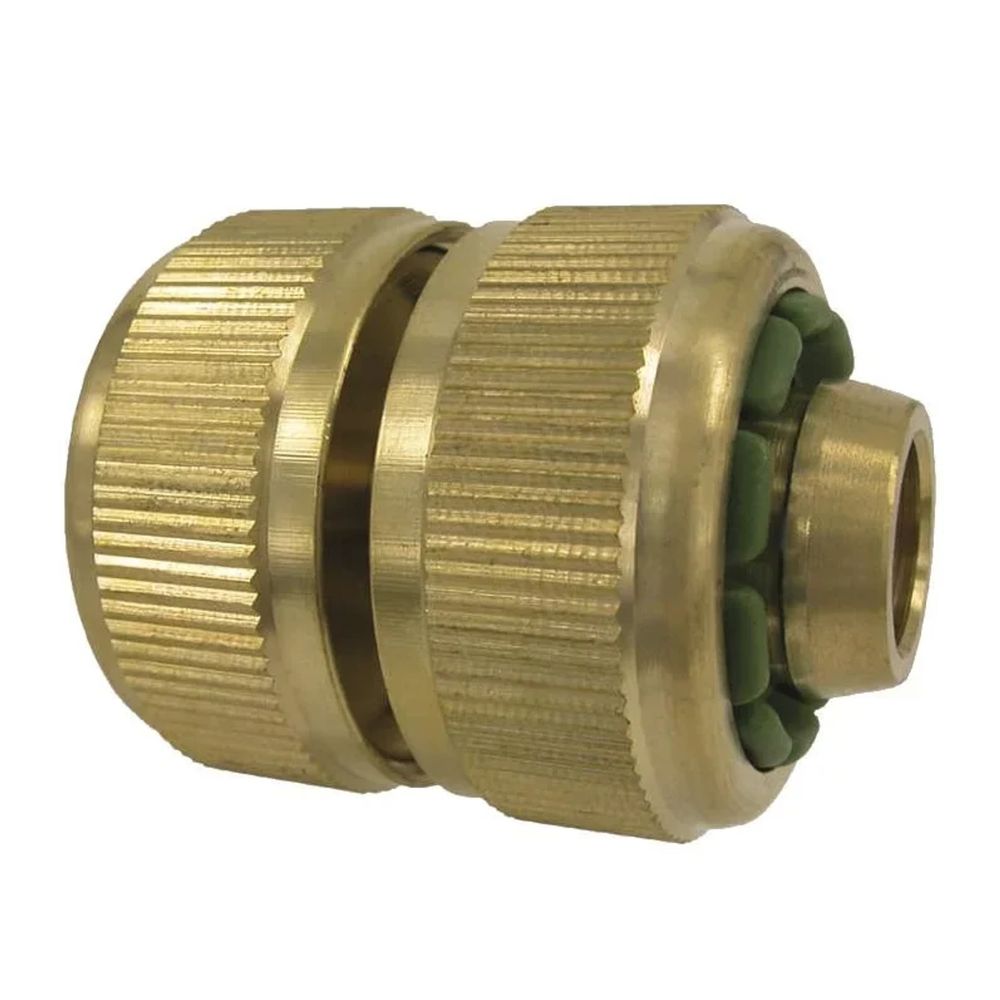 Raccord/réparateur de tuyau à système enfichable 3/4' avec raccord à compression en laiton