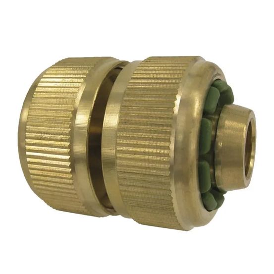 Raccord/réparateur de tuyau à système enfichable 3/4' avec raccord à compression en laiton