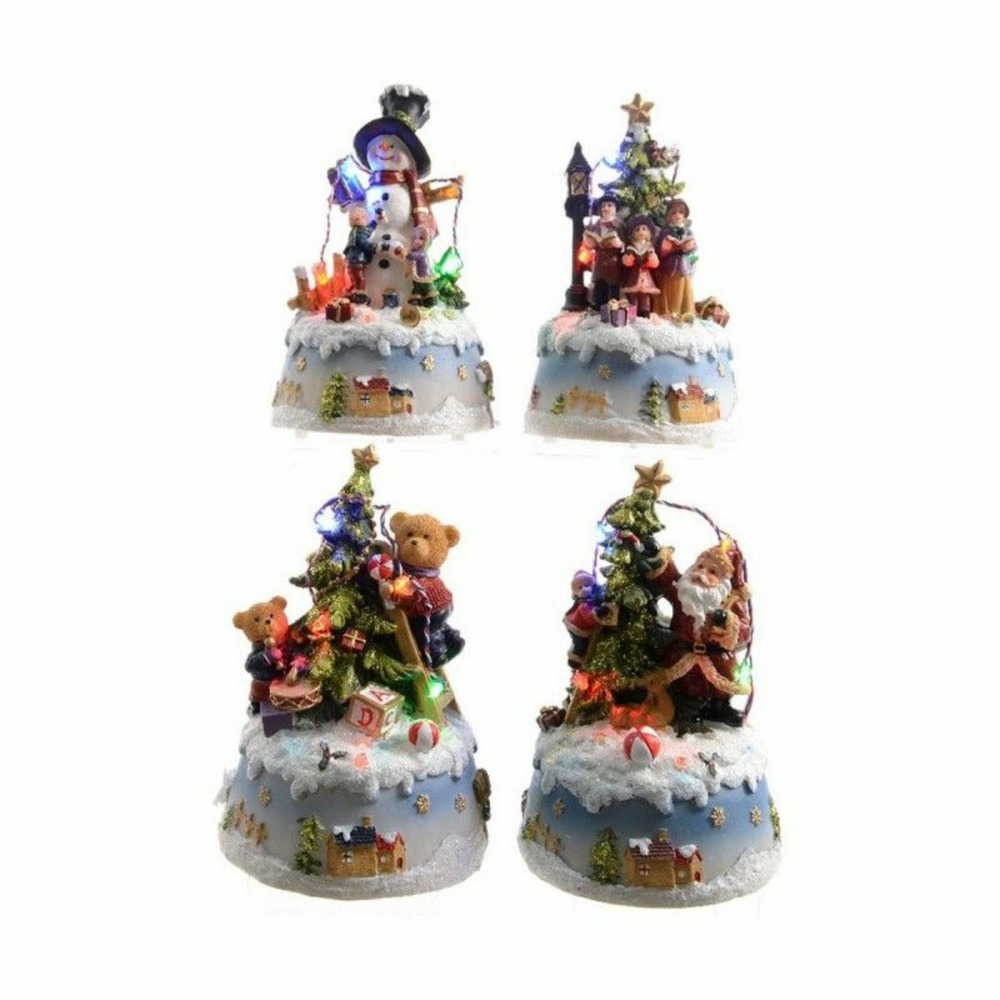 Figurines de noël led 10x9x15,5cm 3xaa modèles assortis