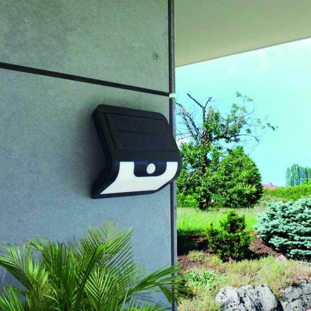 Applique solaire murale oslo 365 premium 200 lumens avec détecteur de mouvement