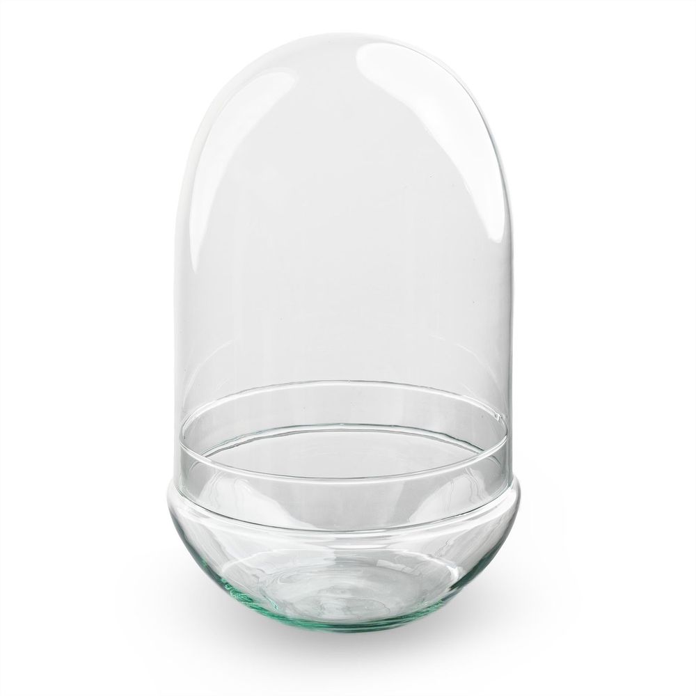 Terrarium en forme d'œuf en verre recyclé avec cloche en verre, bocal fermé à planter, 2 tailles - pot de 30cm - terrarium diy