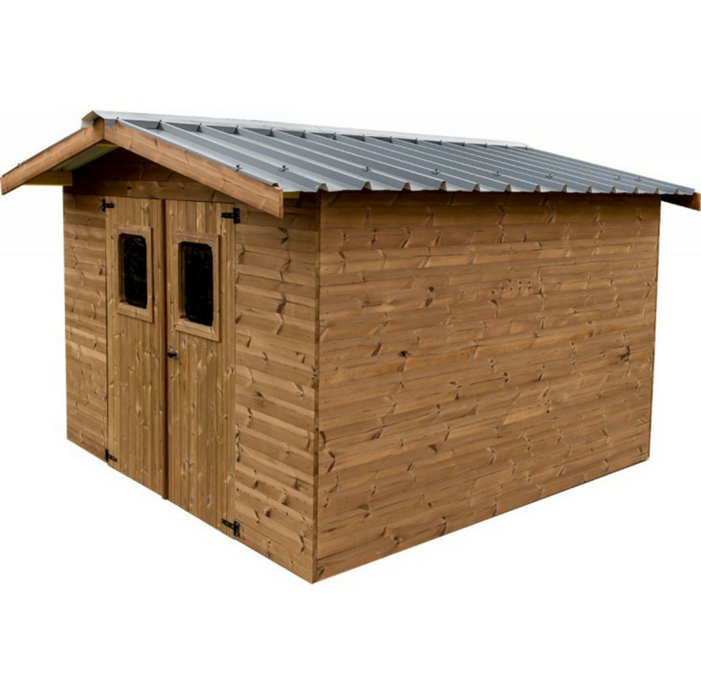 Abri de jardin 11.97m² brun doré - tha3030.02t