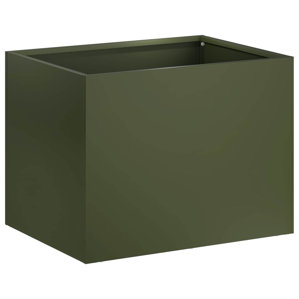 Cache-pot de jardin vert olive 40 x 30 x 30 cm