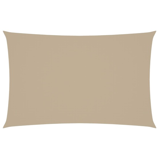 Voile de parasol tissu oxford rectangulaire 5x8 m beige