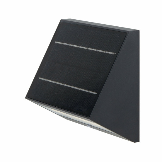 Applique murale solaire ecostep noir aluminium h14,1cm