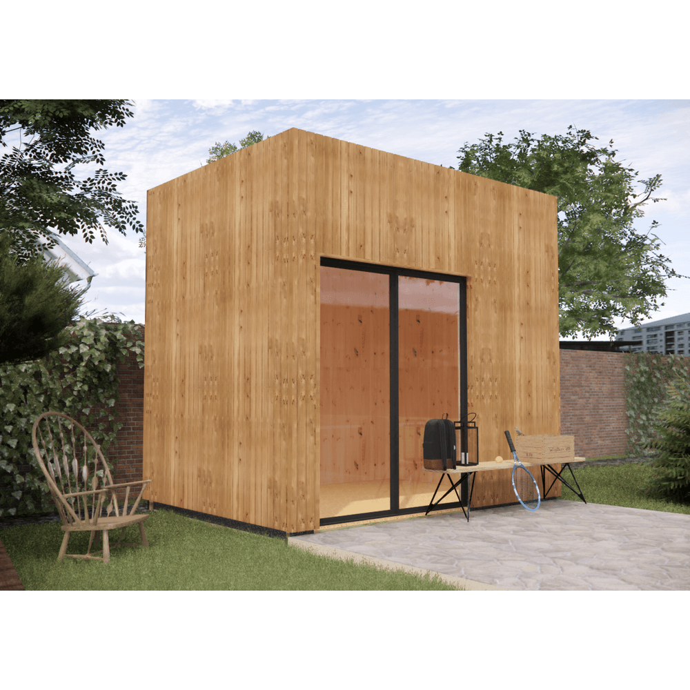 Studio de jardin 4 saisons en bois 3,3 x 2,4 x 3,2 m / isolation re2020 / menuiseries alu k-line