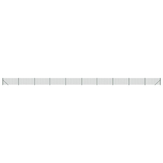 Clôture en treillis métallique avec bride vert 0,8x25 m