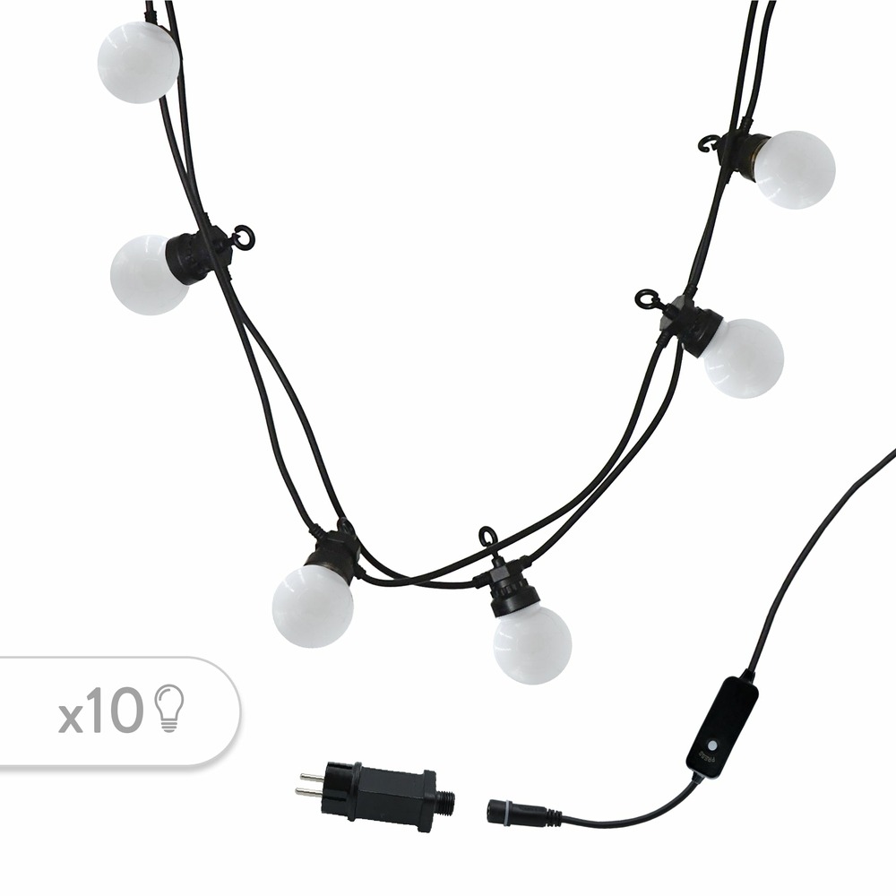 Guirlande guinguette party blanc caoutchouc 5. 7m