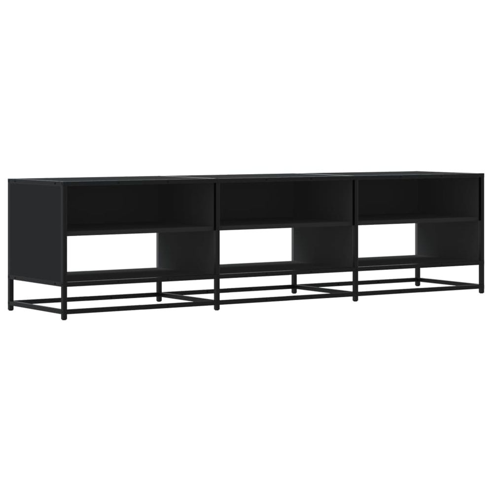 Meuble tv noir 180x40x46 cm bois d'ingénierie