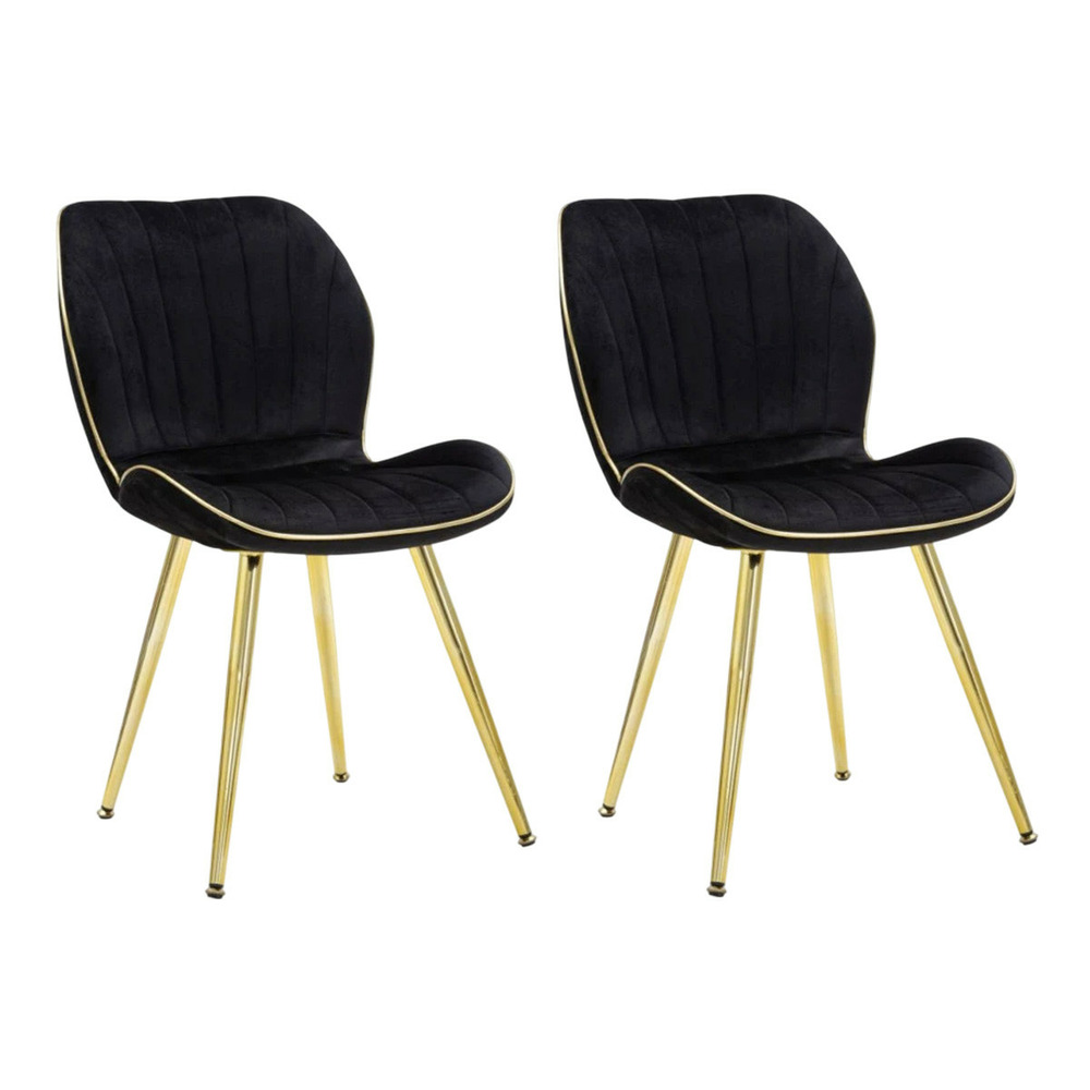 Lot de 2 chaises en tissu 