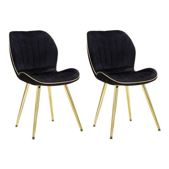 Lot de 2 chaises en tissu