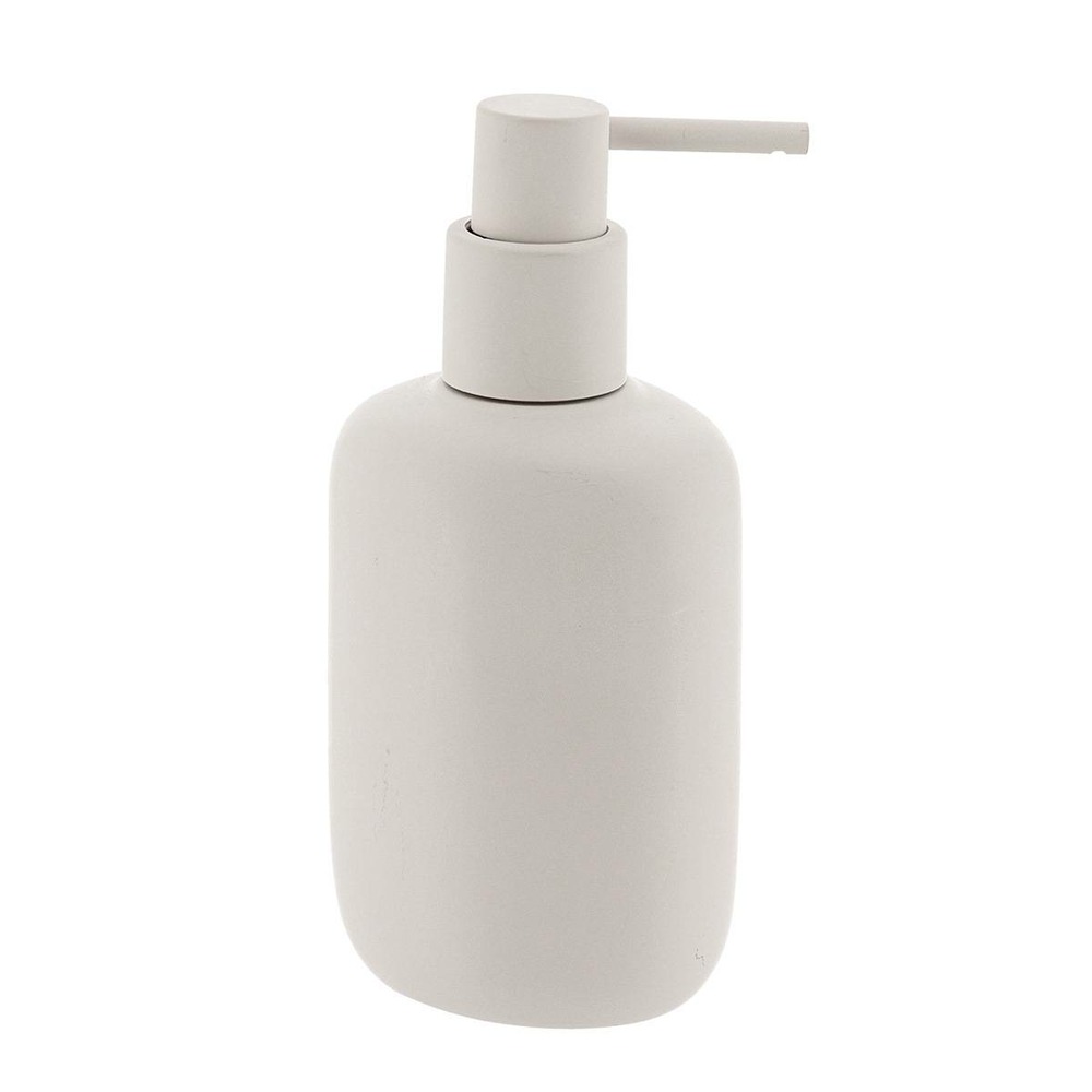 Distributeur a savon en polyresine ovale 240 ml - beige