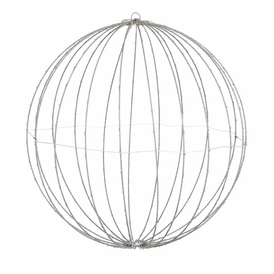 Luca lighting boule de noël lumineuse de 400 led blanc chaud - ip44 - ø60 cm - noir