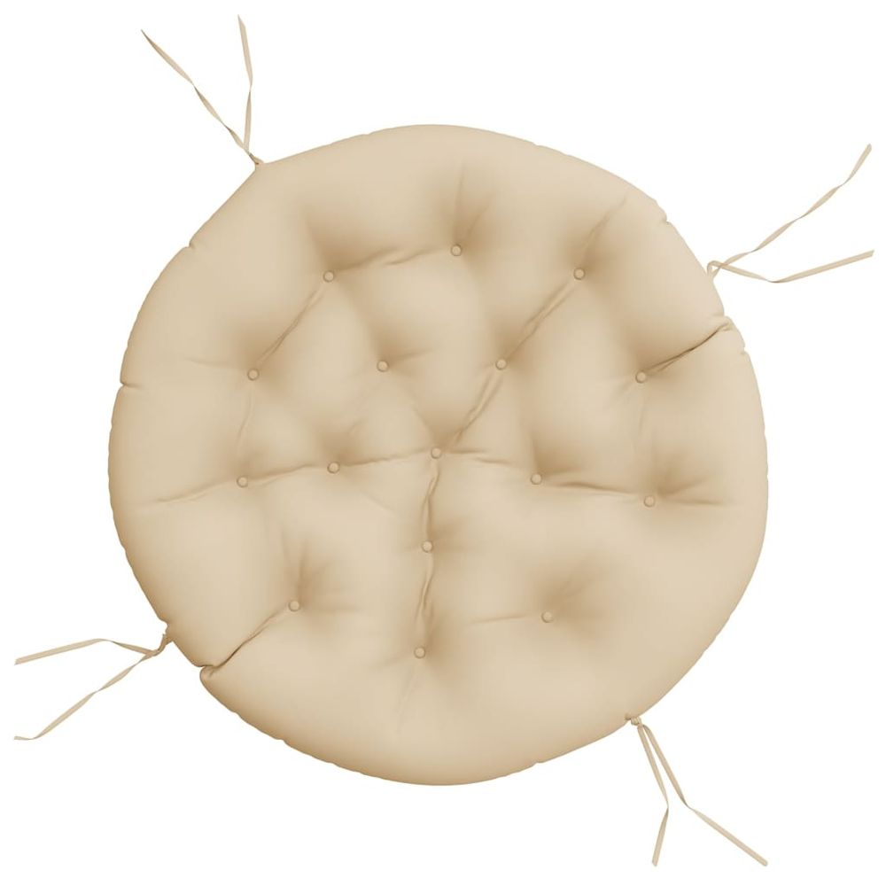 Coussin rond beige ø 100 x11 cm tissu oxford