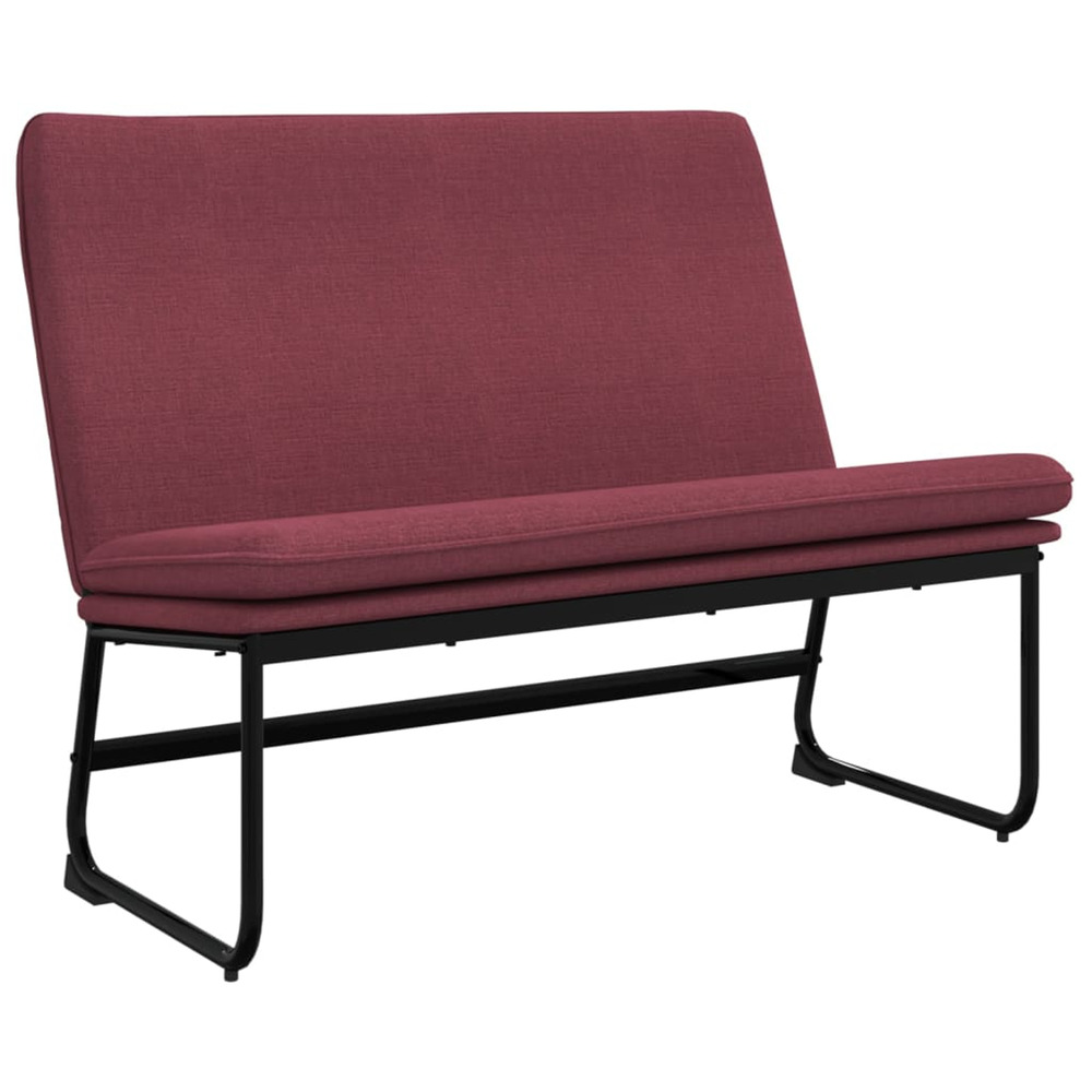 Banc rouge bordeaux 100x75x76 cm tissu