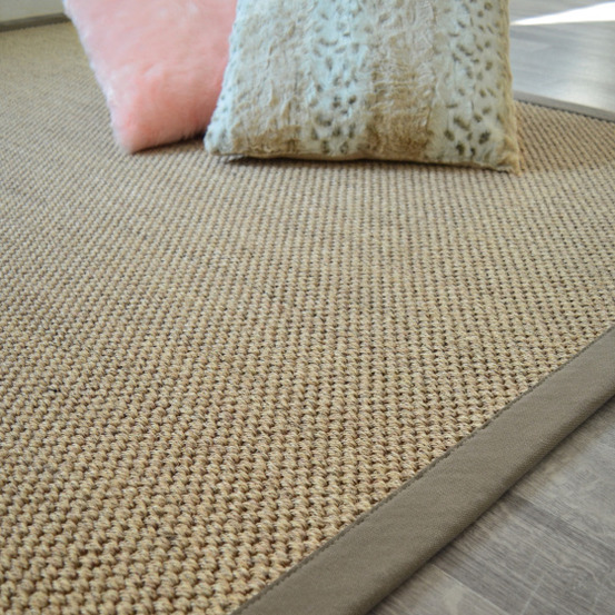 Tapis sisal - kidara orge - ganse taupe - 250 x 350 cm