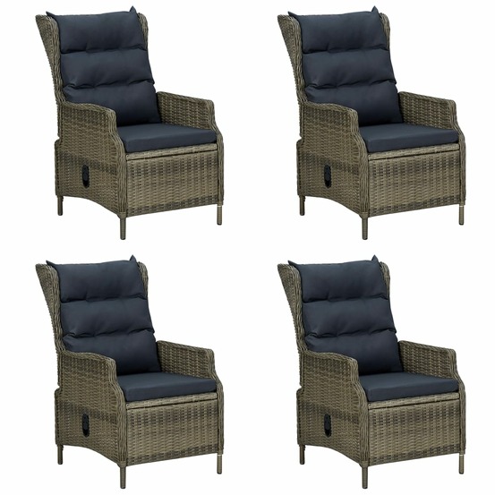 Ensemble à manger de jardin 5 pcs marron