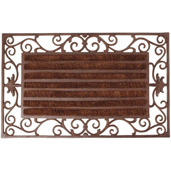 Paillasson en fonte et rouleau coco