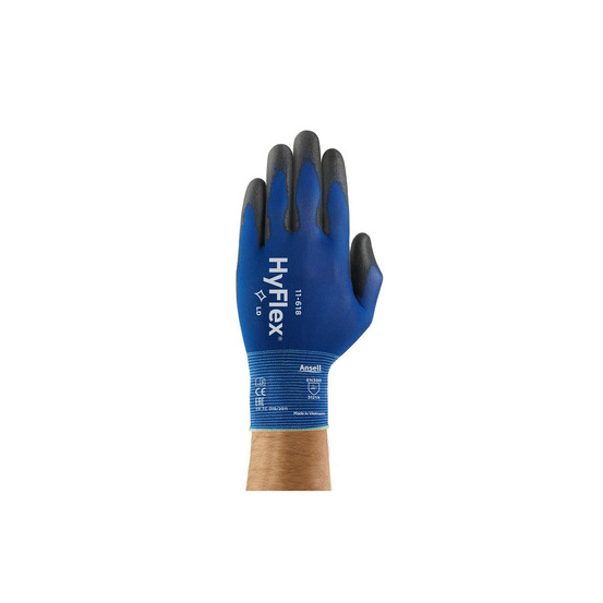 Gants tricoté hyflex 11618 bleu noir t9 ansell 11618t9