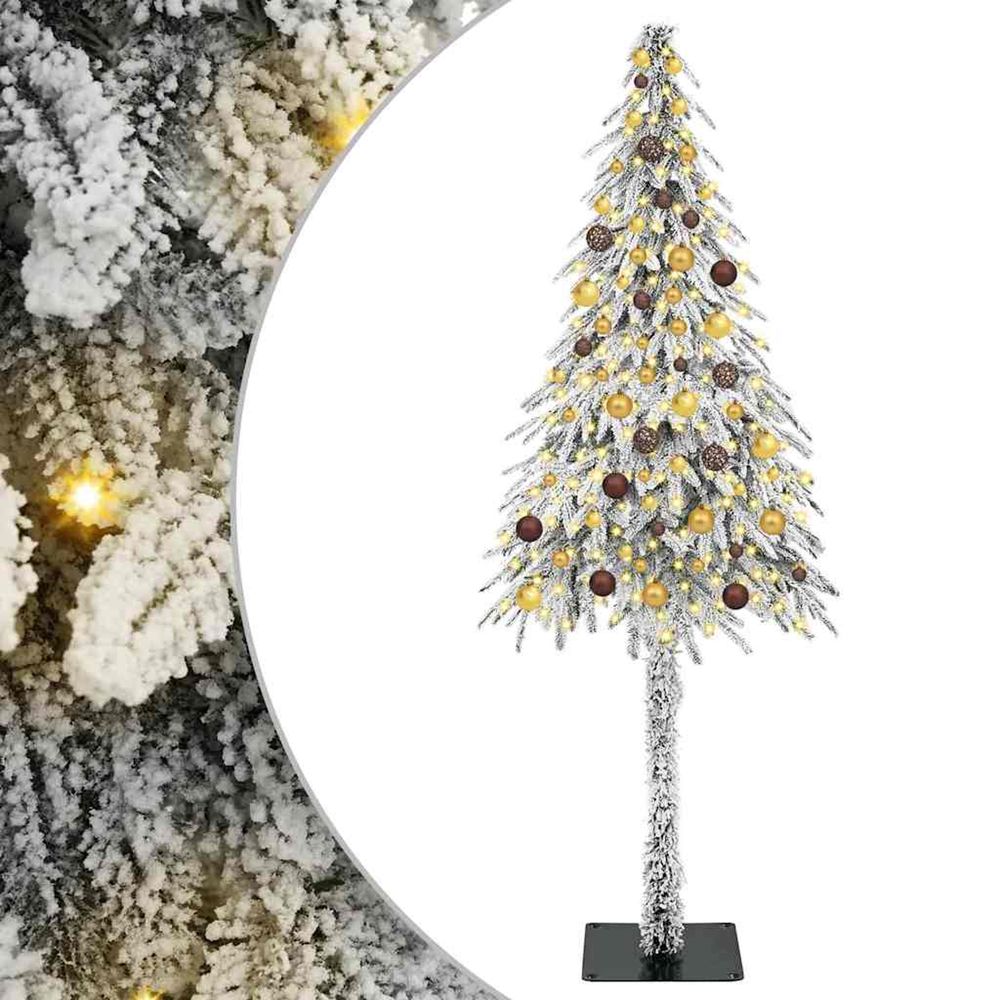 Sapin de noël avec 300 led blanc 210 cm pe et acier