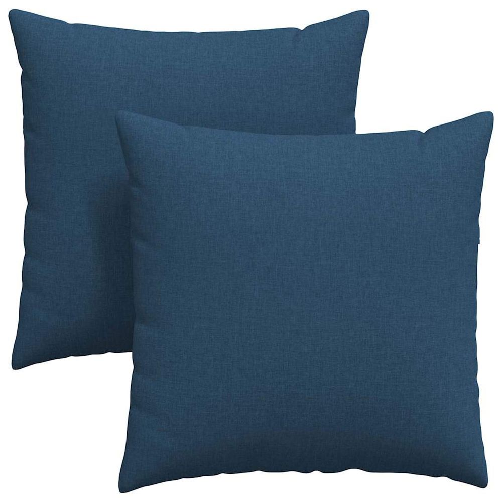 Coussins de canapé 2 pc tissu bleu 80 x 80 cm