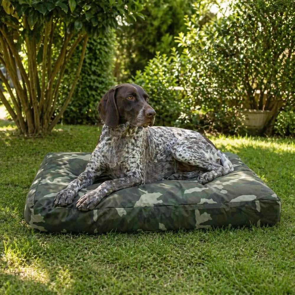 Coussin pour chien en polyester camouflage - 110 x 70 cm