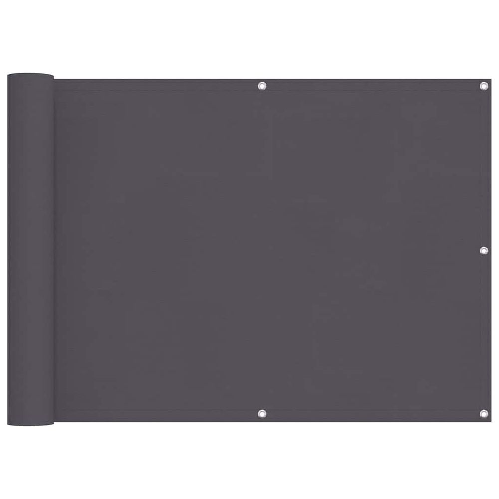 Écran de balcon en tissu oxford anthracite de 90x400 cm
