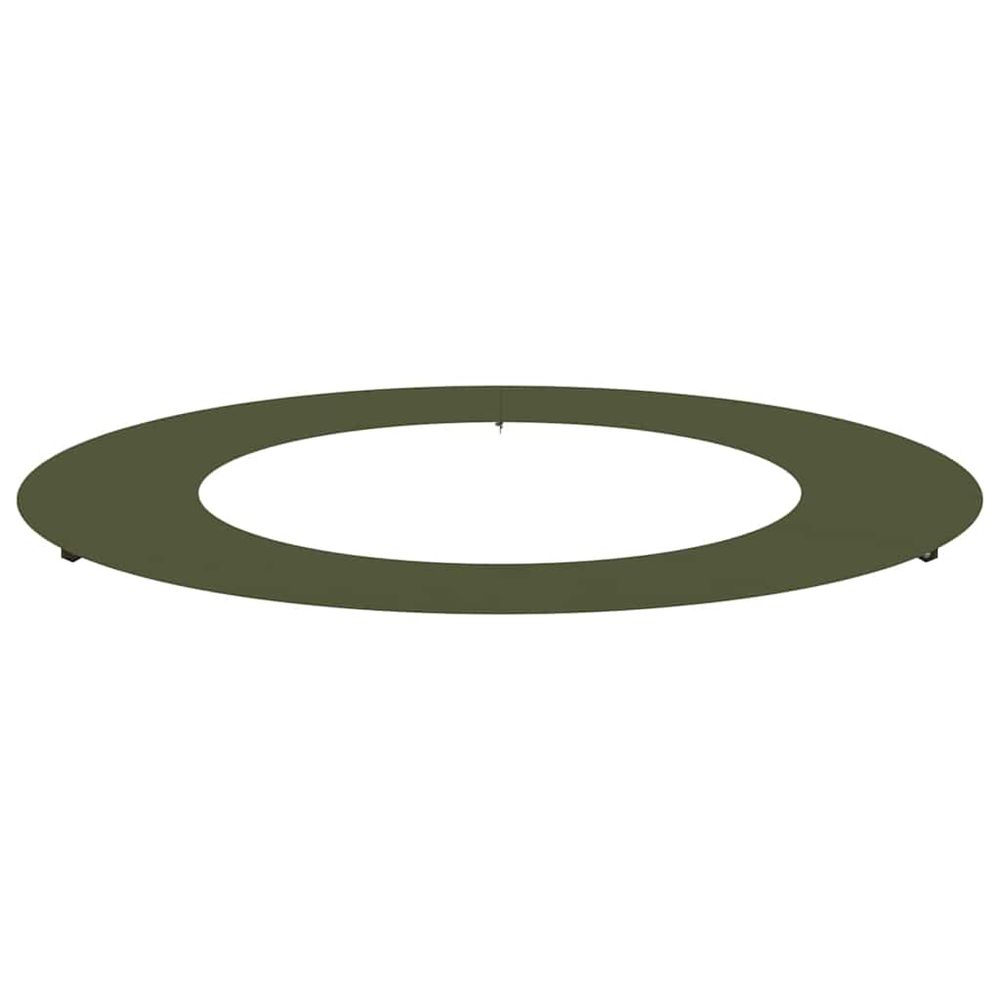 Adapté pour anneau d'arbre plat vert olive ø50/80 cm acier