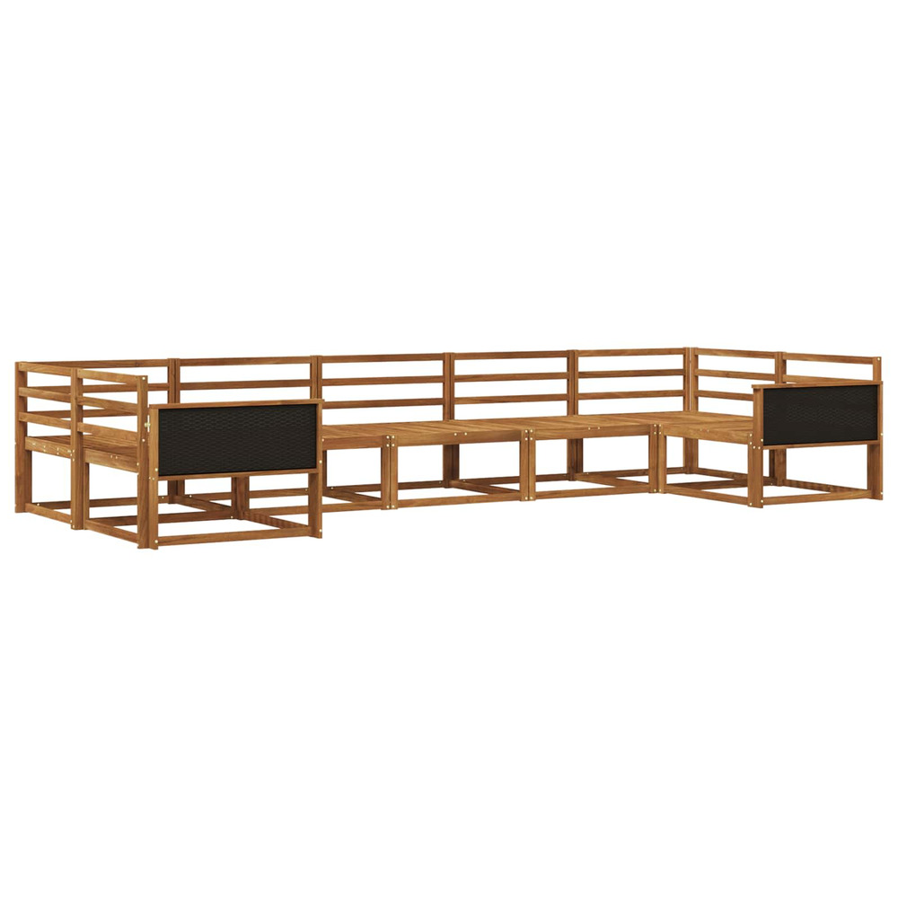 Ensemble de canapés d'extérieur 7 pcs naturel