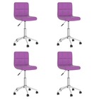 Chaises de salle à manger pivotantes 4 pcs violet similicuir