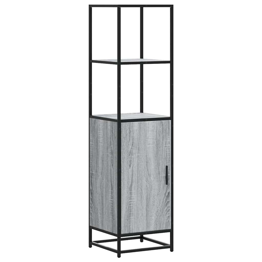 Buffet haut sonoma gris 35,5x35x139 cm bois d'ingénierie métal