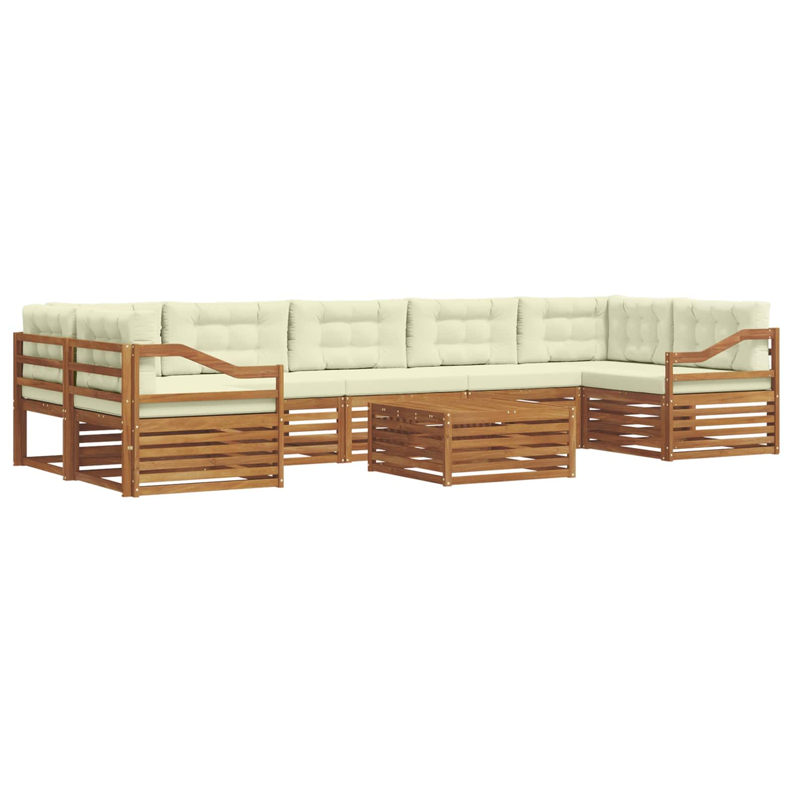 Ensemble de canapés d'extérieur 8 pcs naturel et crème