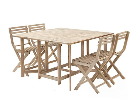 Lismore - salon de jardin pliable 4 places - en bois