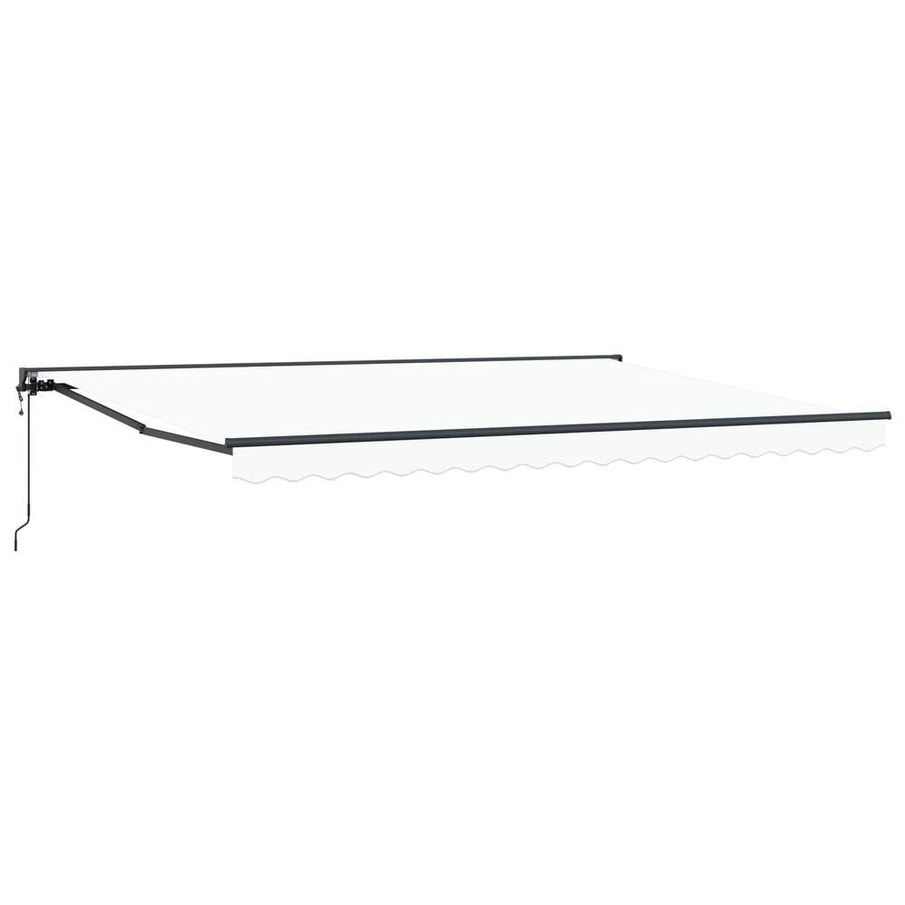 Auvent rétractable électrique blanc et anthracite 4 × 3,5 m
