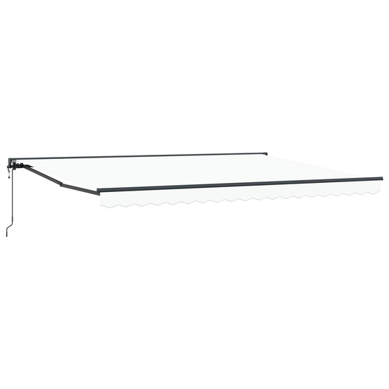 Auvent rétractable électrique blanc et anthracite 4 × 3,5 m