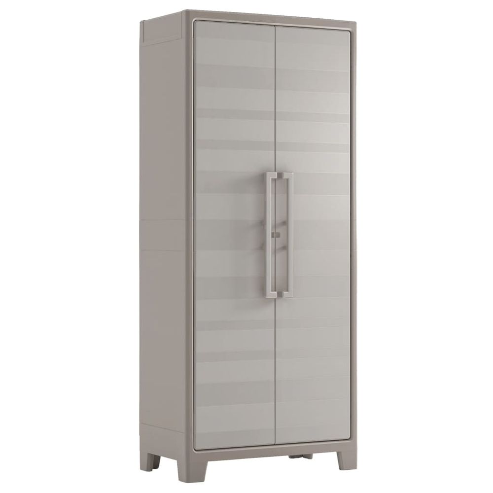 Armoire de rangement polyvalente gulliver beige et marron 182 cm