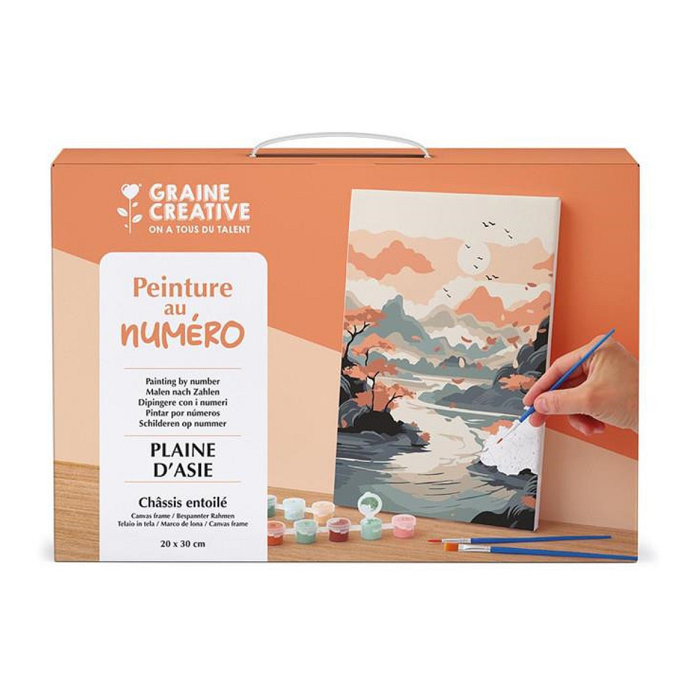 Peinture au numero 20x30 cm - plaine d'asie