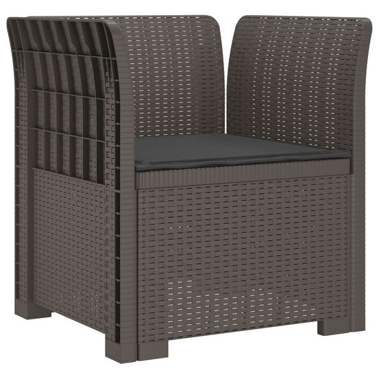 Fauteuil 1 place avec coussin look rotin pp gris clair