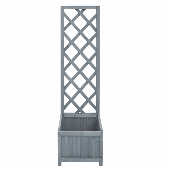 Jardinière en treillis 40x30x135 cm bois de sapin massif