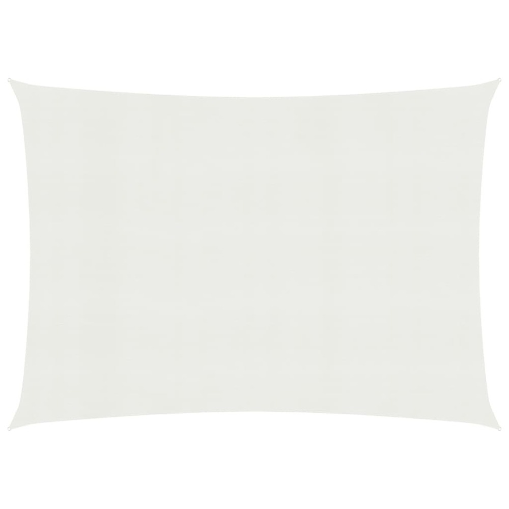 Voile toile d'ombrage parasol 160 g/m² pehd 6 x 7 m blanc