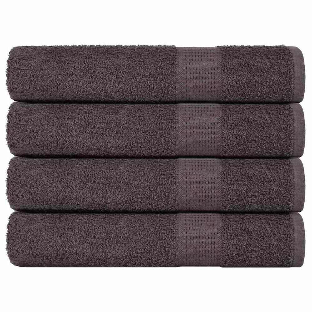 Serviettes de sauna frogn 4 pcs anthracite 80x200 cm 360 g/m²