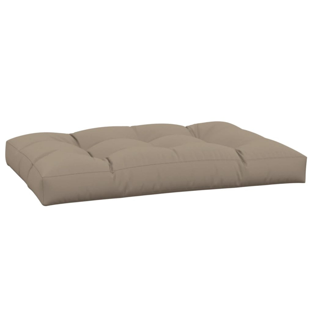 Coussin de palette taupe 120x80x12 cm tissu