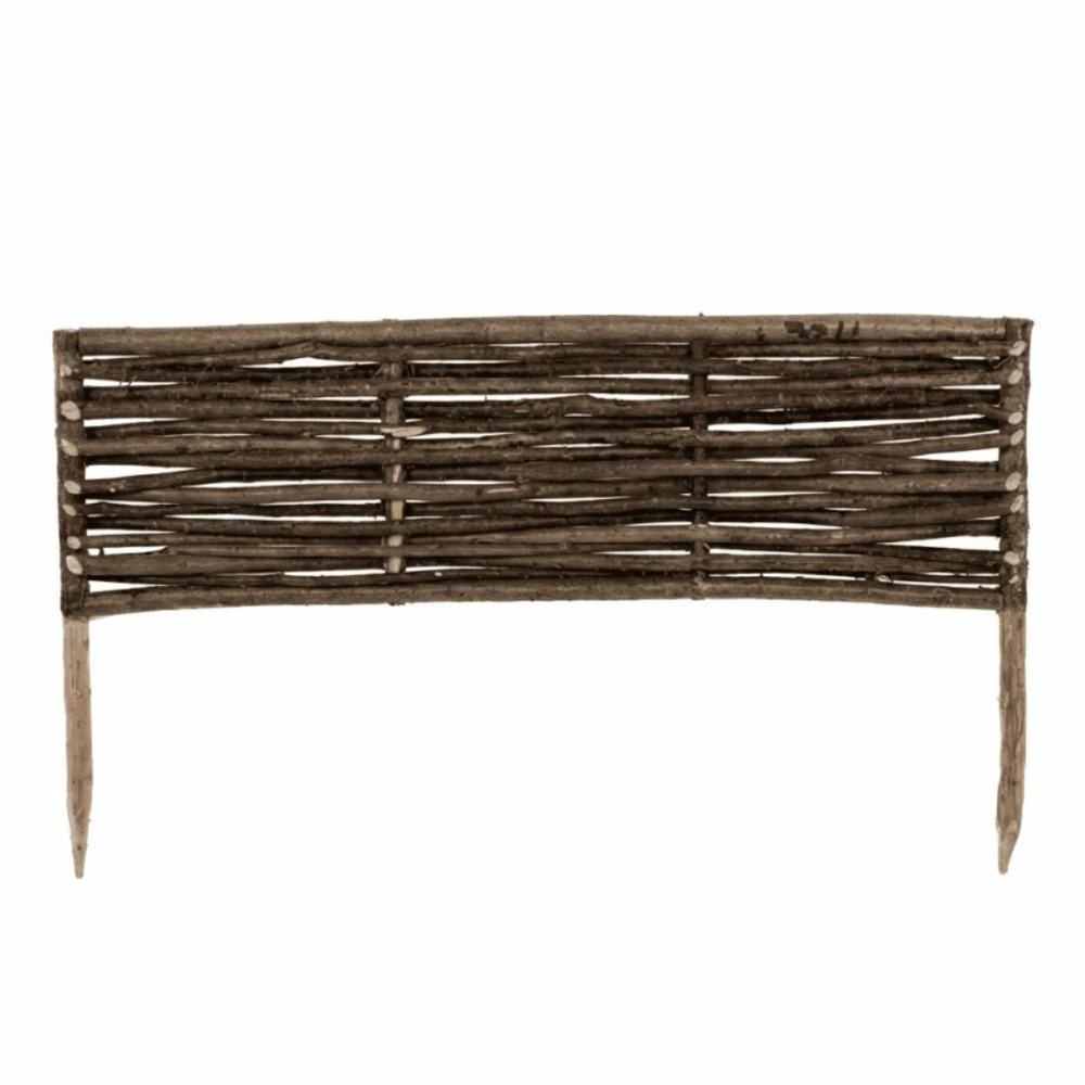Bordure pour potager - noisetier tressage horizontal - avec piquets - 40x75 cm