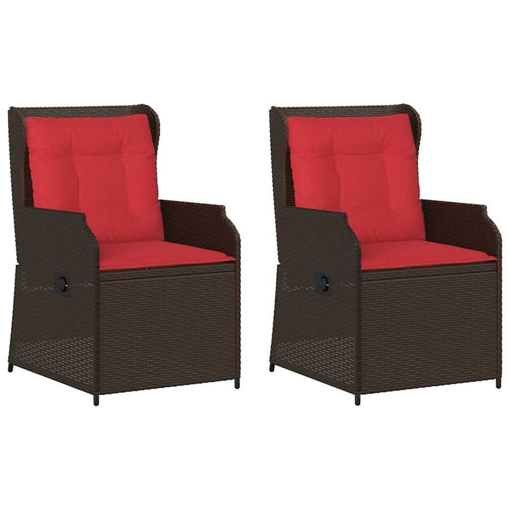 Banc de jardin 2 pc marron polyrotin
