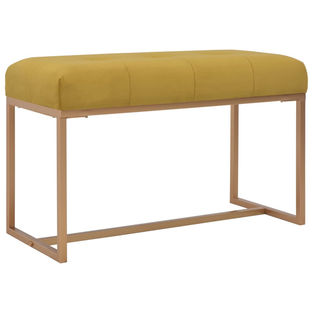 Banc 80 cm moutarde velours