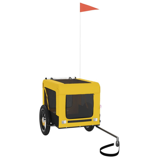 Remorque de vélo pour animaux de compagnie jaune et noir